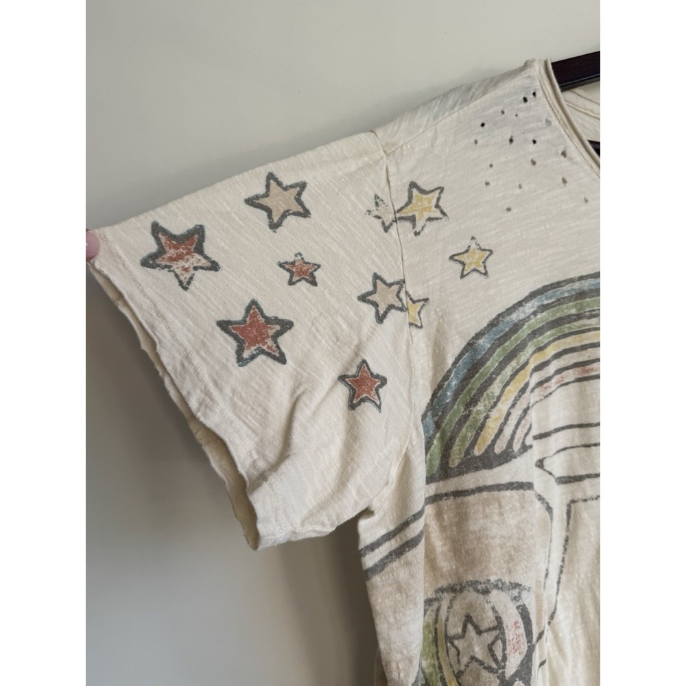Magnolia Pearl Rainbow Vision Dylan Tee Oversized Short Sleeve Glasses Stars Art - Picture 3 of 13